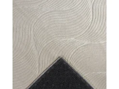 Alfombra Rio ala estar antideslizante 3D, Crema, 200 x 280 cm