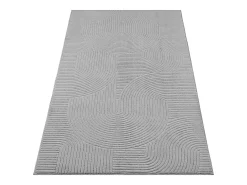 Alfombra Rio ala estar antideslizante arco, Gris, 80 x 150 cm
