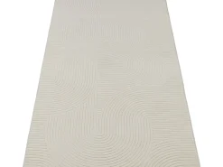 Alfombra Rio ala estar antideslizante arco, Crema, 80 x 300 cm