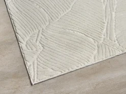 Alfombra Rio ala estar antideslizante 3D, Crema, 140 x 200 cm