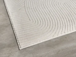 Alfombra Rio ala estar antideslizante arco, Crema, 140 x 200 cm