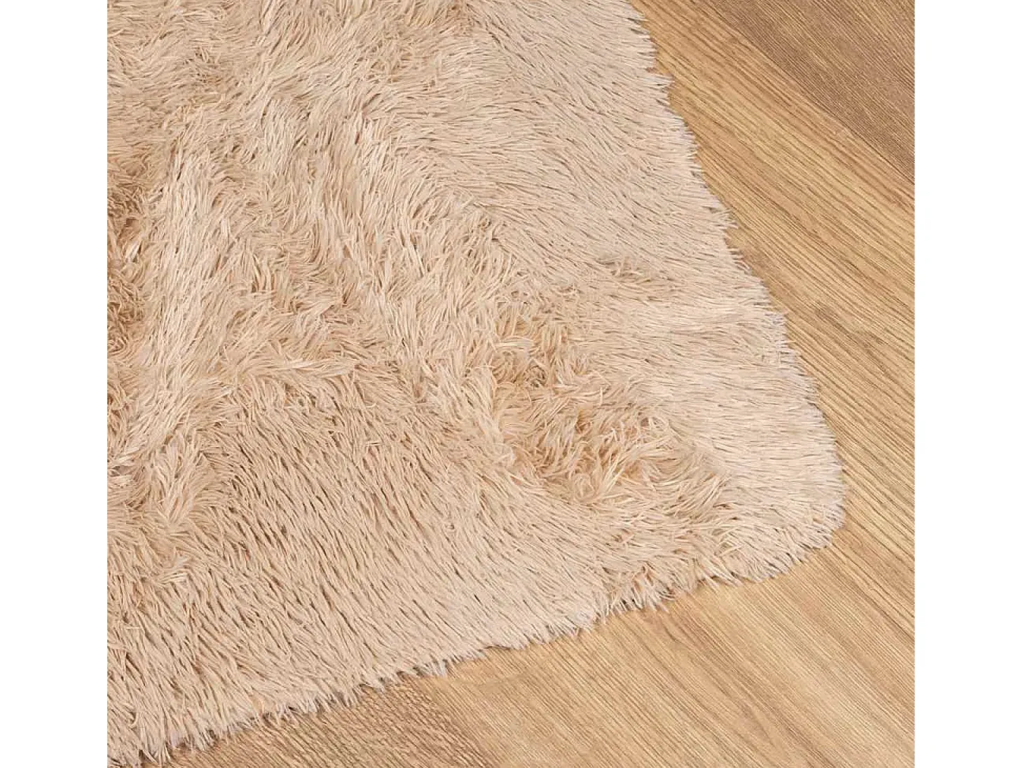 Alfombra shaggy de pelo largo NAVARRA beige 160x230 cm poliéster
