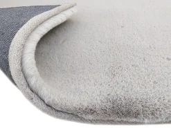 Alfombra shaggy de pelo largo efecto piel - 160 x 230 cm - Gris - BUNNY