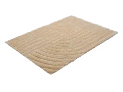 Alfombra shaggy de pelo largo en relieve, 200 x 290 cm, Beige oscuro, MERISA