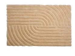 Alfombra shaggy de pelo largo en relieve, 200 x 290 cm, Beige oscuro, MERISA