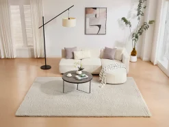 Alfombra shaggy de pelo largo efecto pelo, 200 x 290 cm, Beige, BUNNY