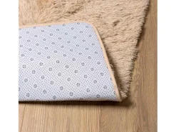 Alfombra shaggy de pelo largo NAVARRA beige 200x290 cm poliéster