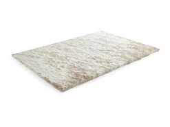 Alfombra shaggy de pelo largo ultra suave - 140 x 200 cm - Beige - DOLCE