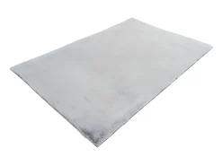 Alfombra shaggy efecto piel BUNNY - 100% poliéster - 150 x 200 cm - Gris