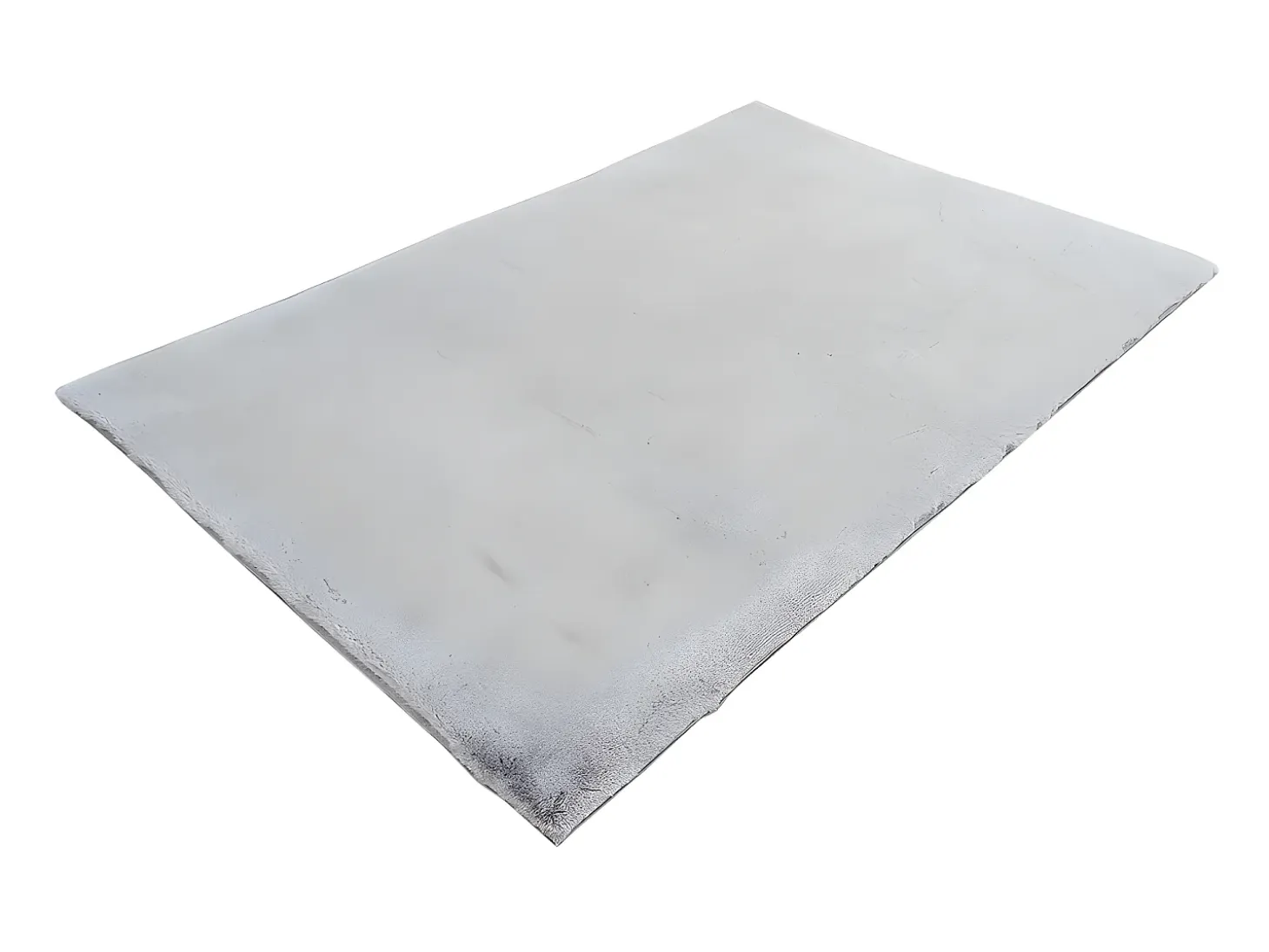 Alfombra shaggy efecto piel BUNNY - 100% poliéster - 150 x 200 cm - Gris