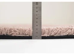 Alfombra Shaggy tejida a mano 100x100 cm Beige Cozy