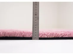 Alfombra Shaggy tejida a mano 190x190 cm Rosa Cozy