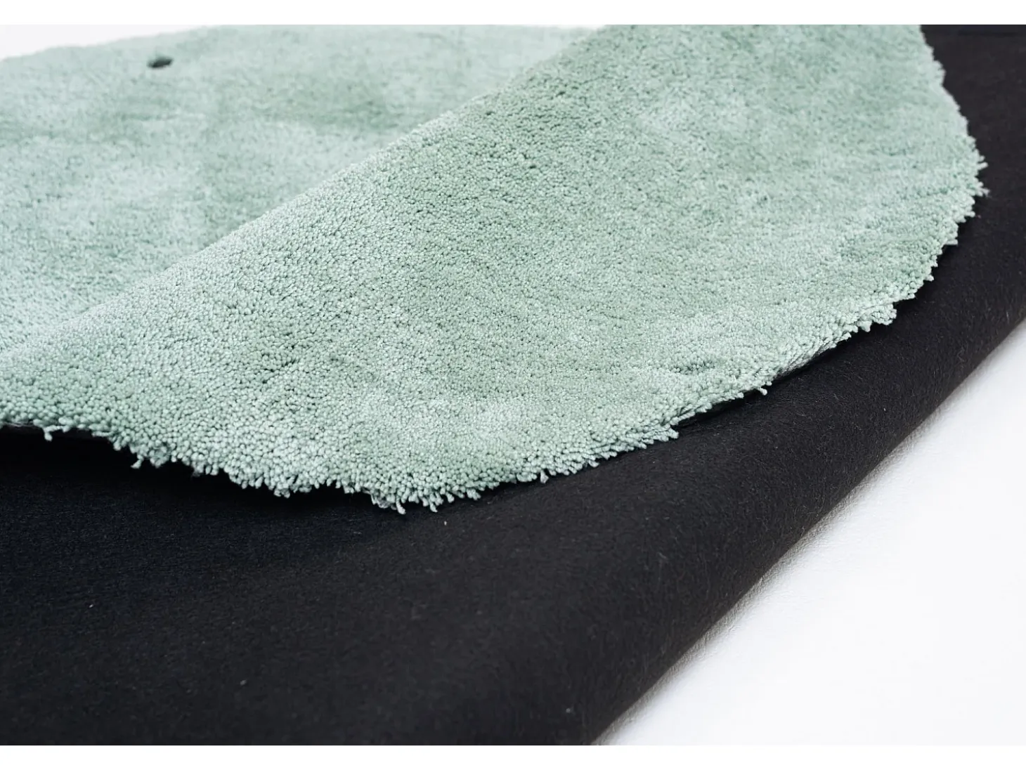 Alfombra Shaggy tejida a mano 140x140 cm Menta Cozy
