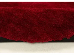 Alfombra Shaggy tejida a mano 190x190 cm Rojo Cozy