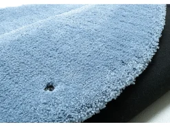 Alfombra Shaggy tejida a mano 100x100 cm Azul claro Cozy