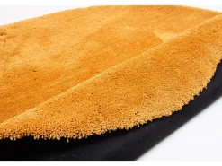 Alfombra Shaggy tejida a mano 100x100 cm Oro Cozy