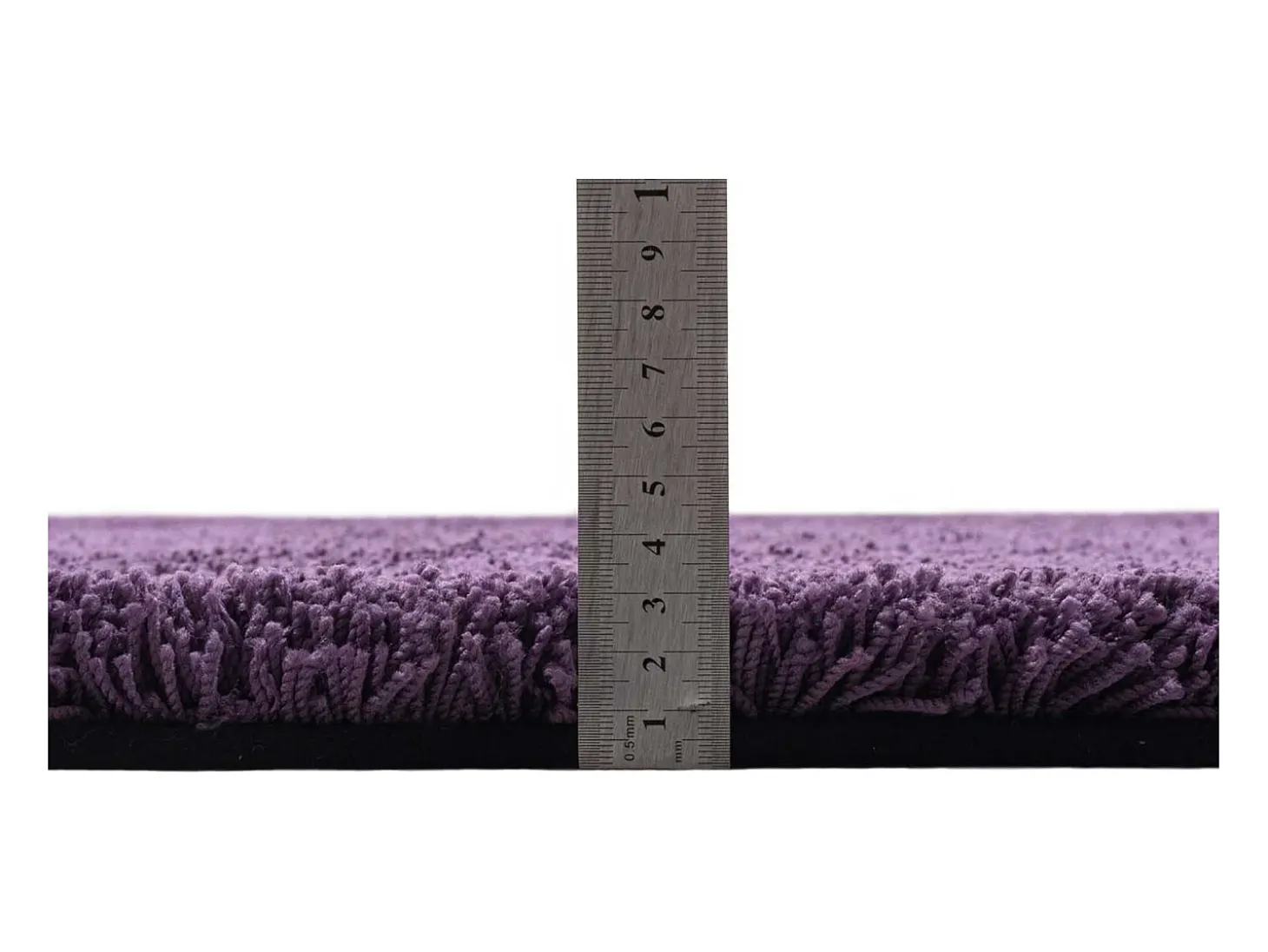 Alfombra Shaggy tejida a mano 65x135 cm Morado Cozy