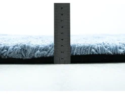 Alfombra Shaggy tejida a mano 190x190 cm Azul claro Cozy