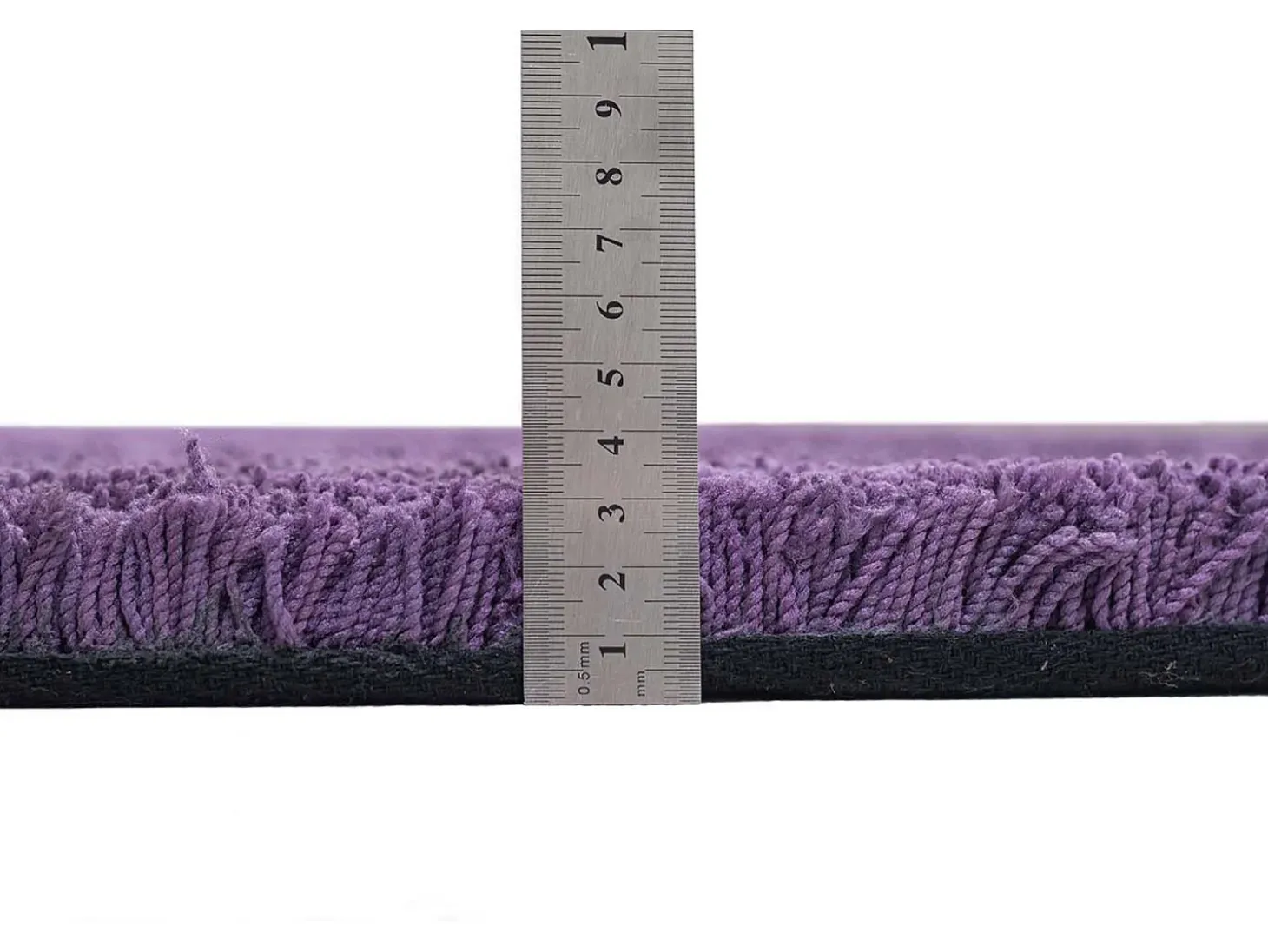 Alfombra Shaggy tejida a mano 80x120 cm Morado Cozy