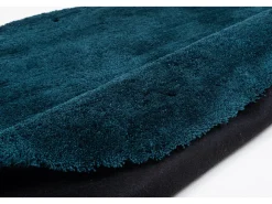 Alfombra Shaggy tejida a mano 140x140 cm Petróleo Cozy