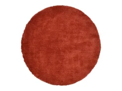 Alfombra Shaggy tejida a mano 140x140 cm Óxido Cozy