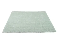 Alfombra Shaggy tejida a mano 85x155 cm Menta Cozy