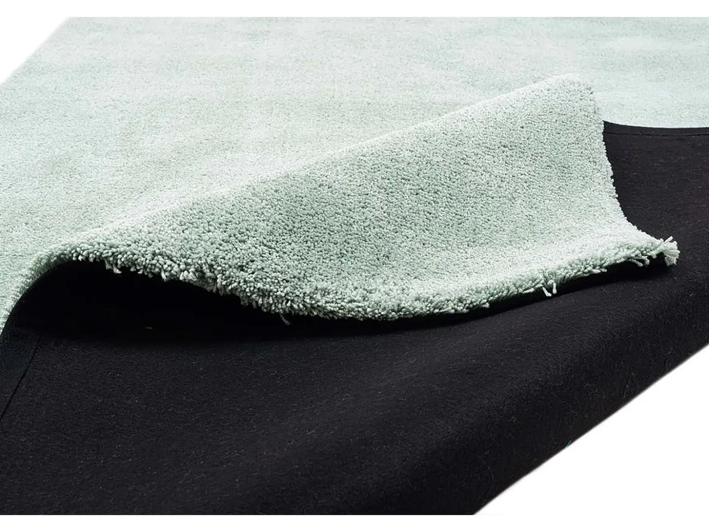 Alfombra Shaggy tejida a mano 85x155 cm Menta Cozy