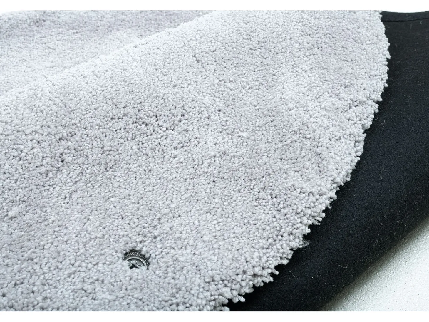 Alfombra Shaggy tejida a mano 140x140 cm Gris Cozy