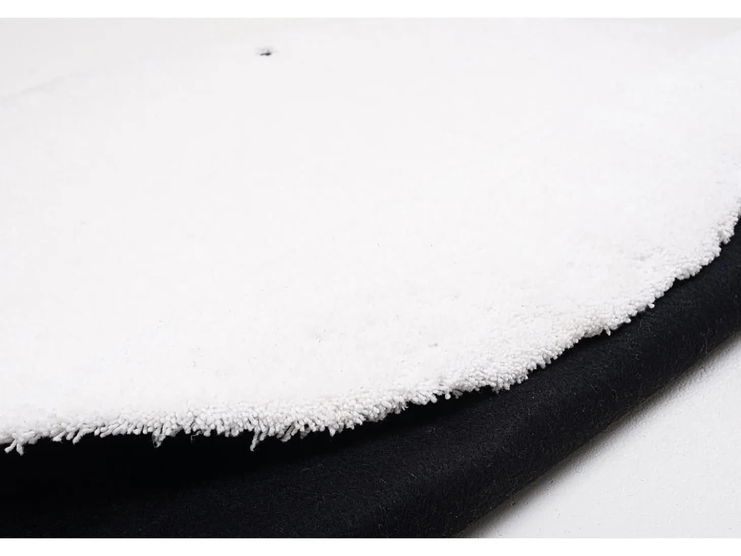 Alfombra Shaggy tejida a mano 140x140 cm Blanco Cozy