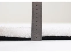 Alfombra Shaggy tejida a mano 140x140 cm Blanco Cozy