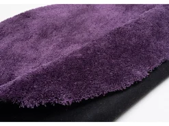 Alfombra Shaggy tejida a mano 100x100 cm Morado Cozy