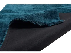 Alfombra Shaggy tejida a mano 85x155 cm Petróleo Cozy