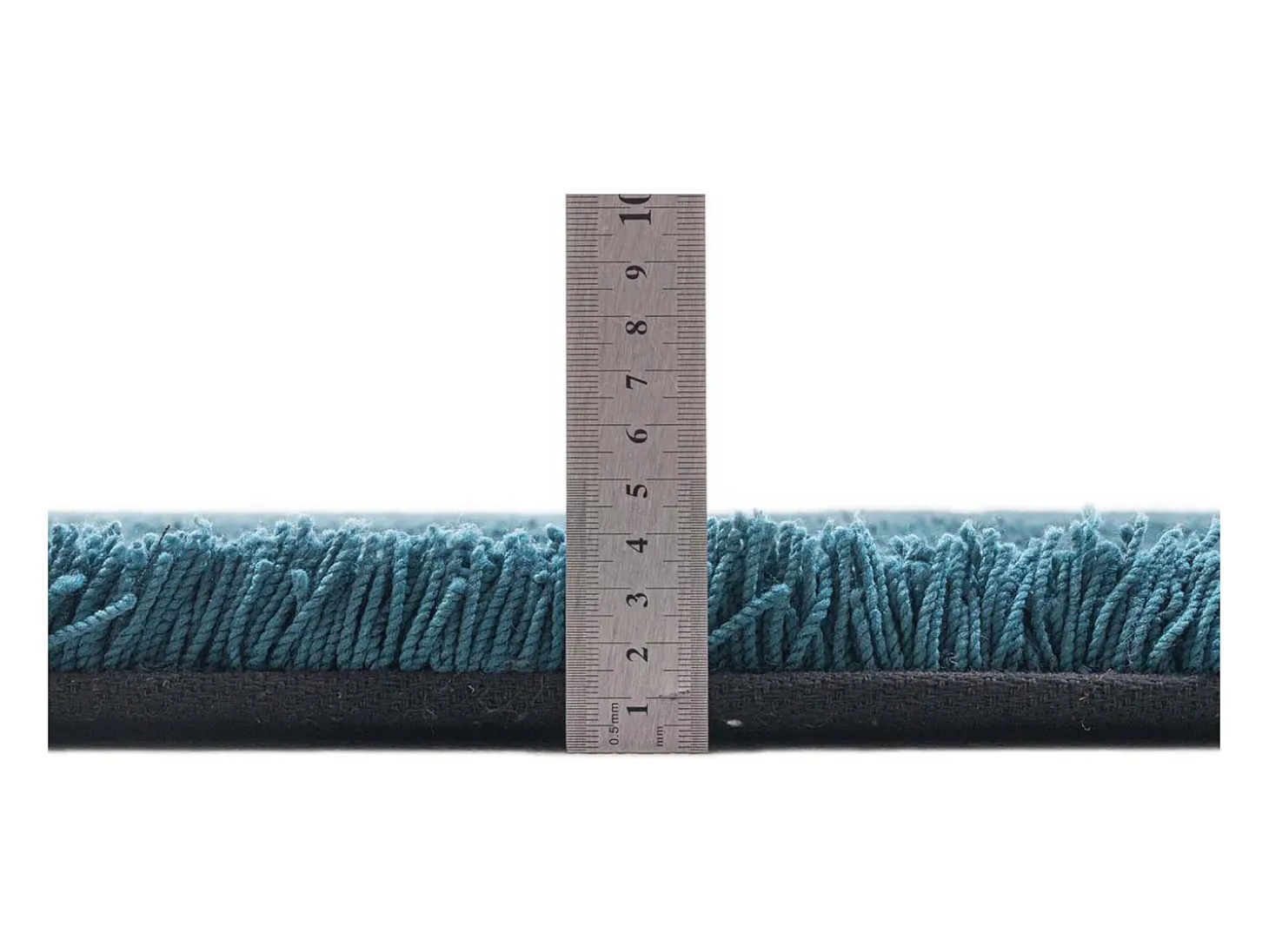 Alfombra Shaggy tejida a mano 85x155 cm Petróleo Cozy