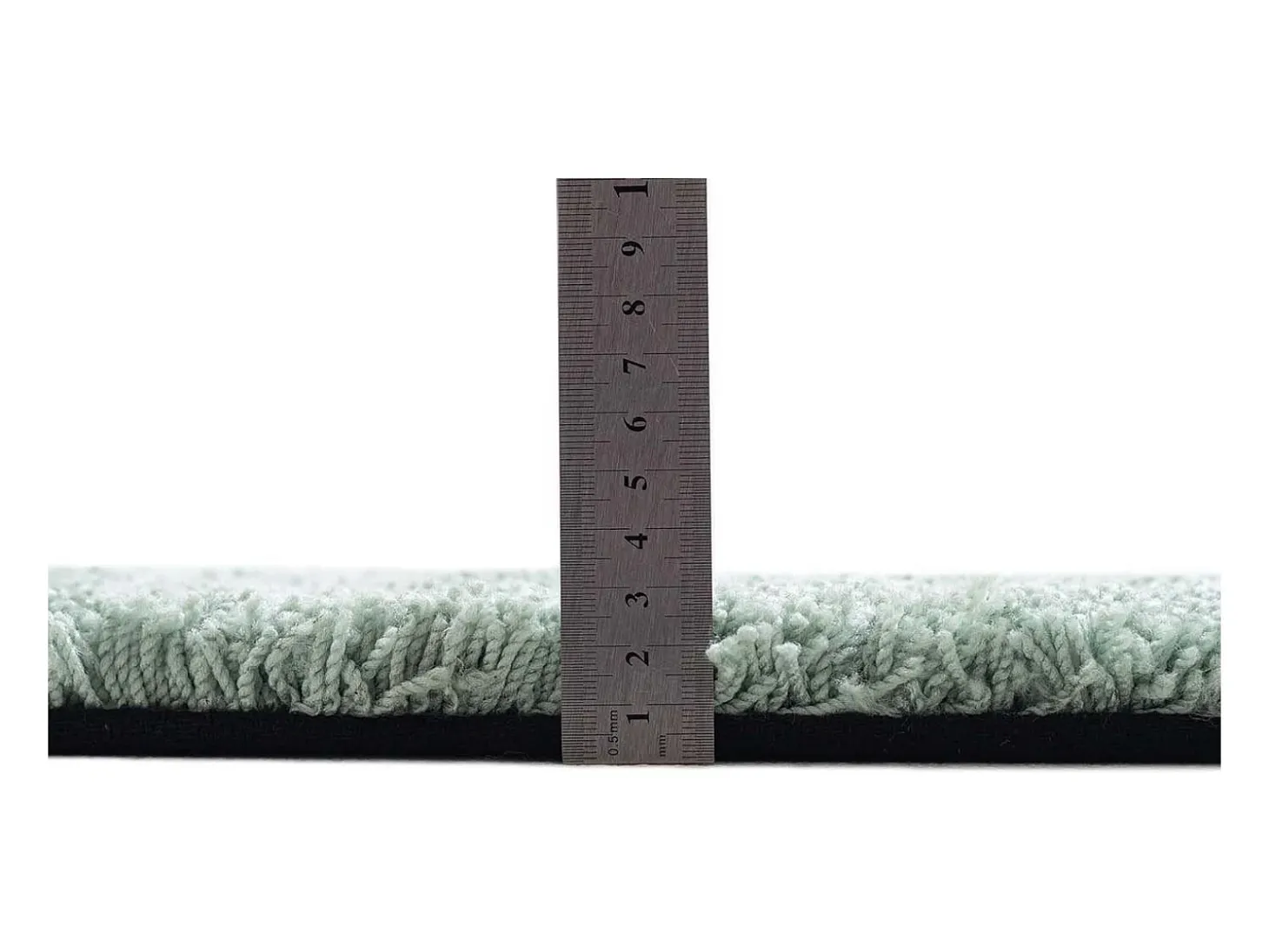 Alfombra Shaggy tejida a mano 135x200 cm Menta Cozy
