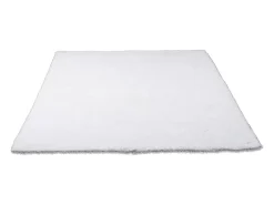 Alfombra Shaggy tejida a mano 50x80 cm Blanco Cozy