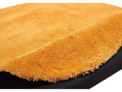 Alfombra Shaggy tejida a mano 135x200 cm Oro Cozy