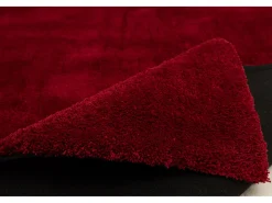 Alfombra Shaggy tejida a mano 65x135 cm Rojo Cozy