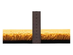 Alfombra Shaggy tejida a mano 65x135 cm Oro Cozy