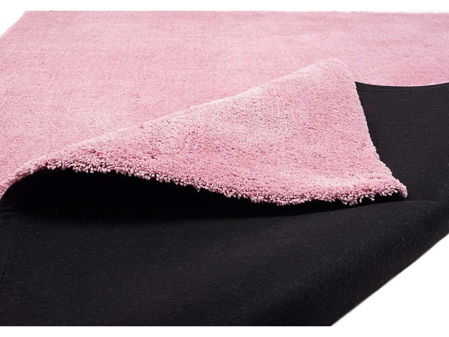 Alfombra Shaggy tejida a mano 65x135 cm Rosa Cozy