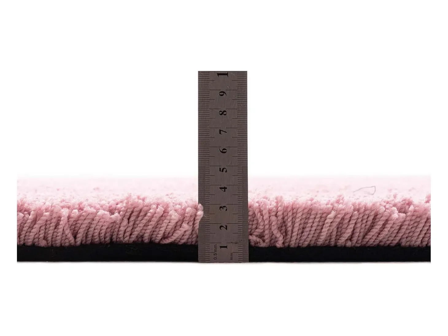 Alfombra Shaggy tejida a mano 65x135 cm Rosa Cozy