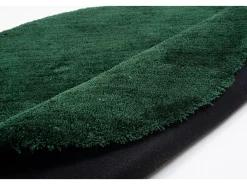 Alfombra Shaggy tejida a mano 100x100 cm Verde Cozy
