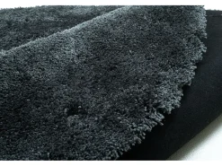Alfombra Shaggy tejida a mano 100x100 cm Antracita Cozy