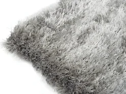 Alfombra shaggy turquesa y gris poliéster 160x230 cm PIETRA