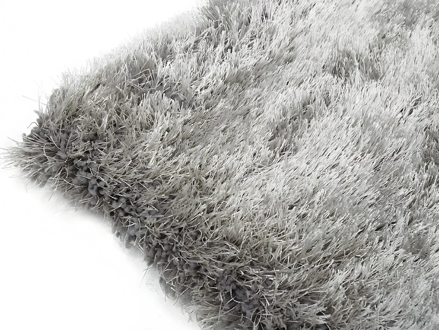 Alfombra shaggy turquesa y gris poliéster 120x170 cm PIETRA