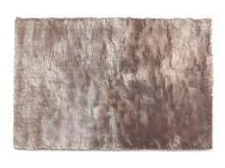 Alfombra shaggy ultra suave de poliester color topo 200x290 cm DOLCE
