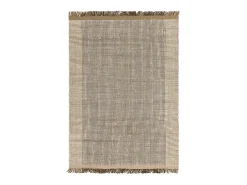 Alfombra tejida a mano, 100% lana - 200x290cm - verde, crema, blanco - Avalon