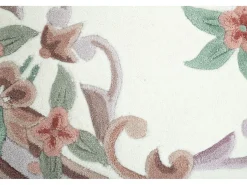 Alfombra tejida a mano con borde en diseño Aubusson 120x170 cm Beige Ming
