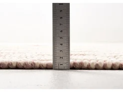 Alfombra tejida a mano con diseño étnico 65x135 cm Rosa Colored Macrame