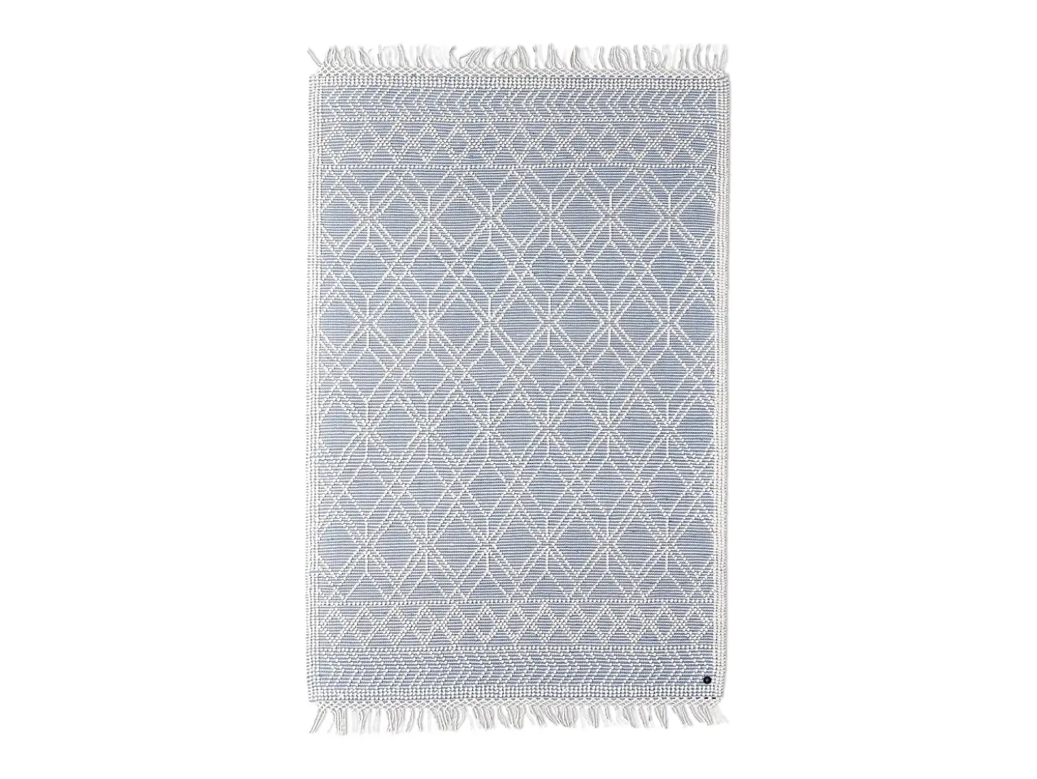Alfombra tejida a mano con diseño étnico 190x290 cm Azul Colored Macrame