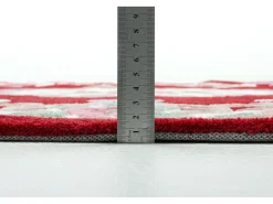 Alfombra tejida a mano con borde en diseño Aubusson 190x290 cm Rojo Ming